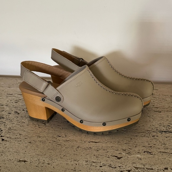 NWOB UGG®Women's Lanni Studded Slip-On Slingback Platform Clogs - Picture 7 of 17